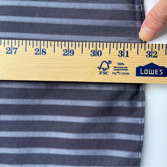 FORSYTE OF CANADA Gray/Black Striped Long Sleeve Button Up Dress Shirt Size L - Picture 7 of 12